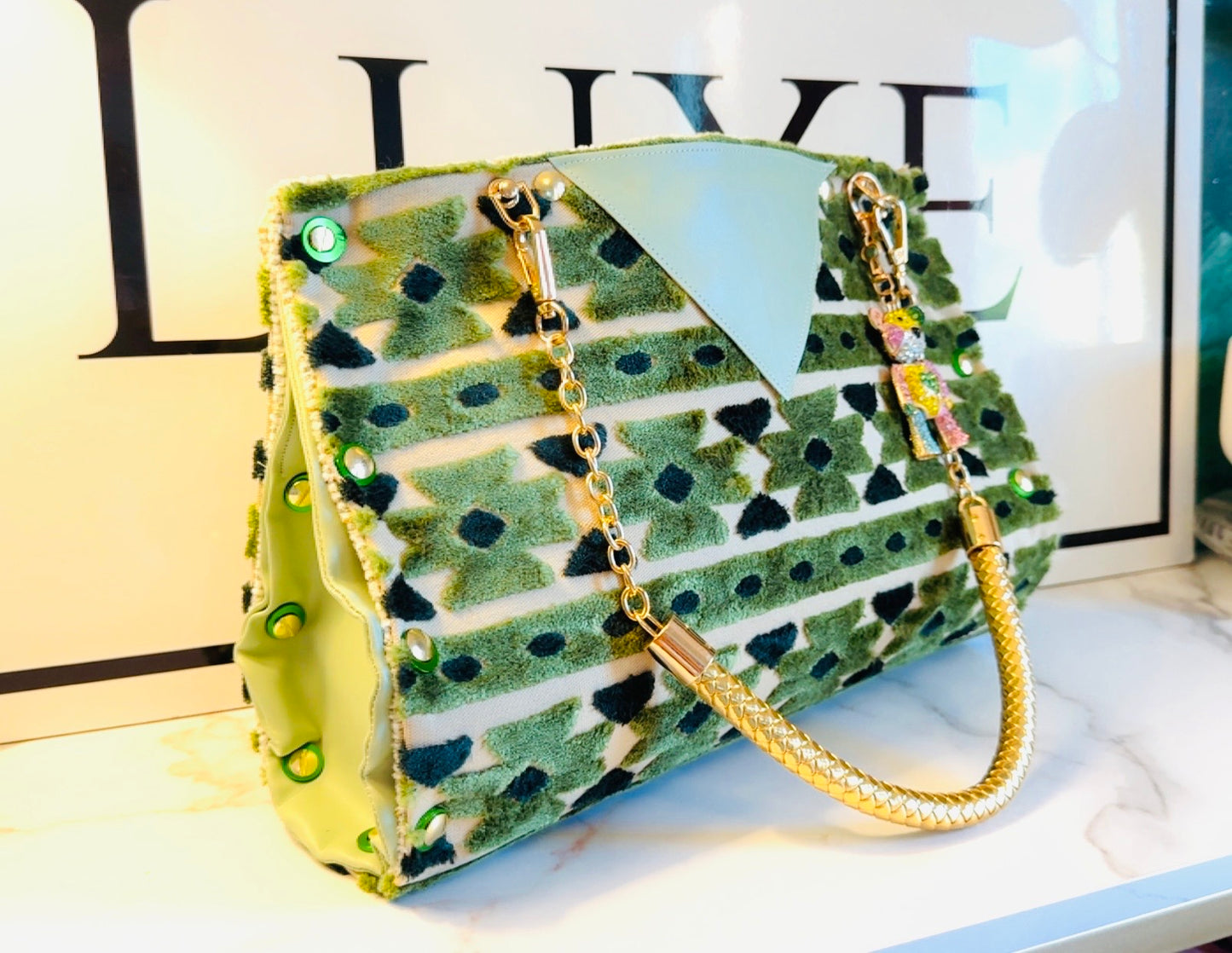 Turkish Green Velvet Clutch