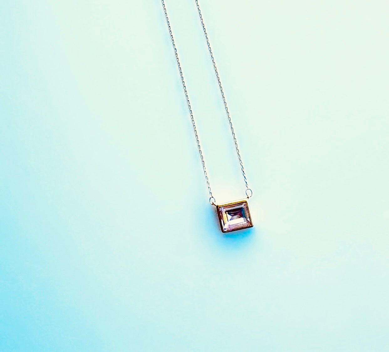 Pink Square Pendant