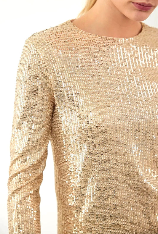 Gold Sequin Top