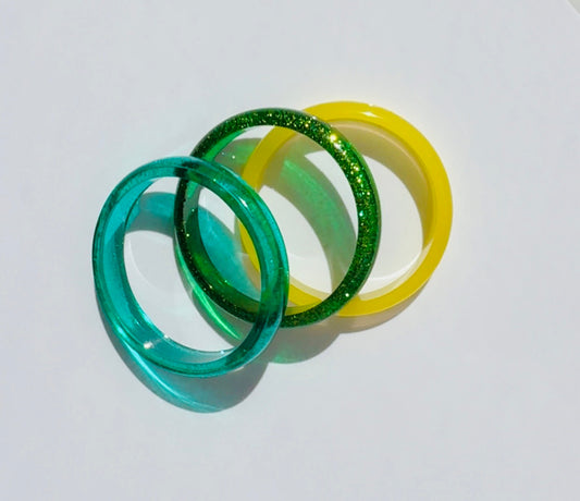 Jewel Tone Sparkle Bangles