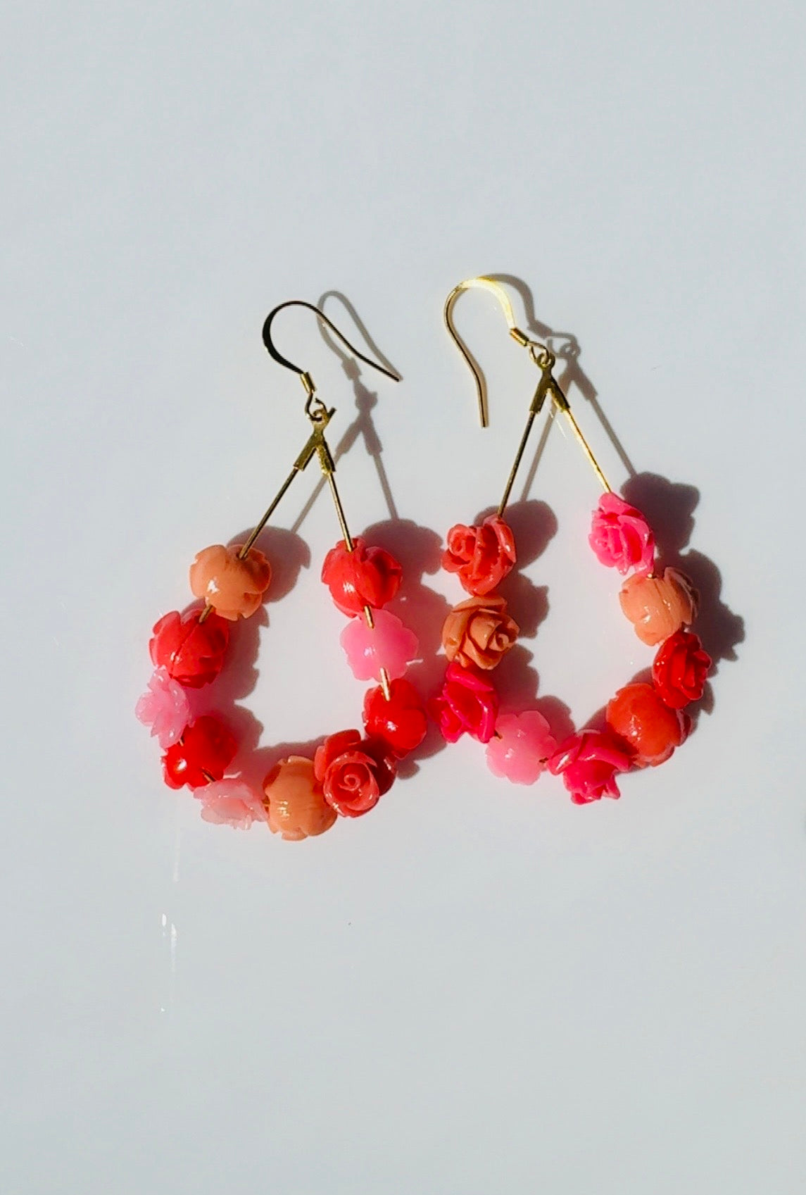 Pink Floral Bouquet Earrings
