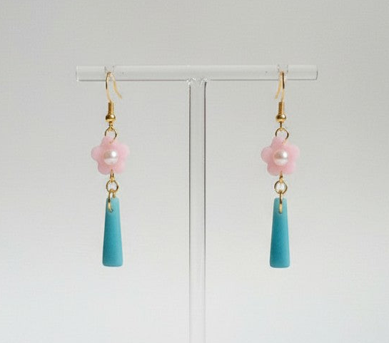 Blue Floral Tower Ear Candy