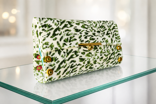 Wicked Green and Teal Clutch