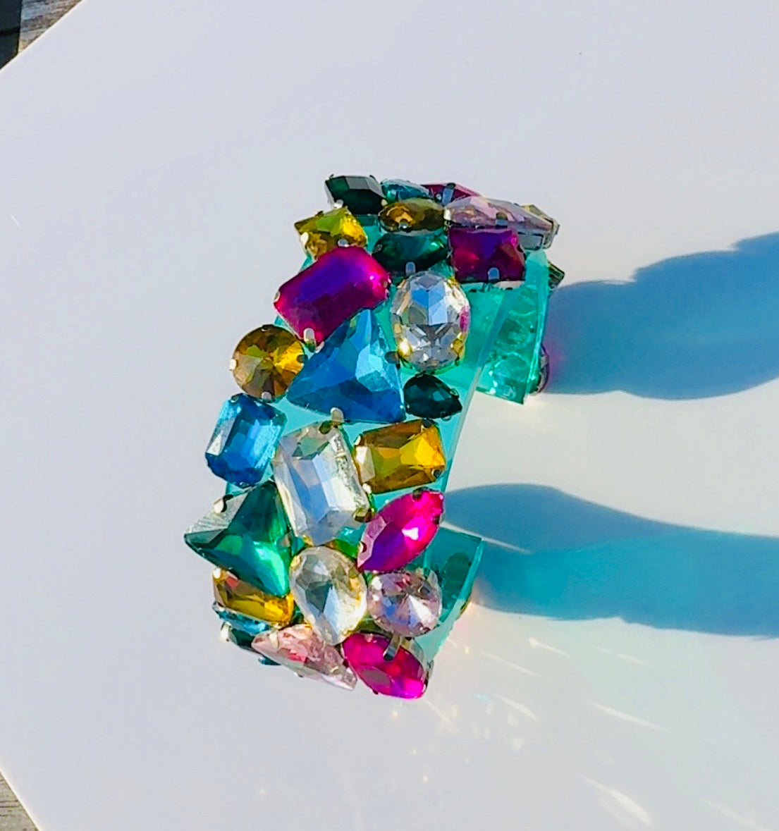 Kaleidoscope Cuff with Chain