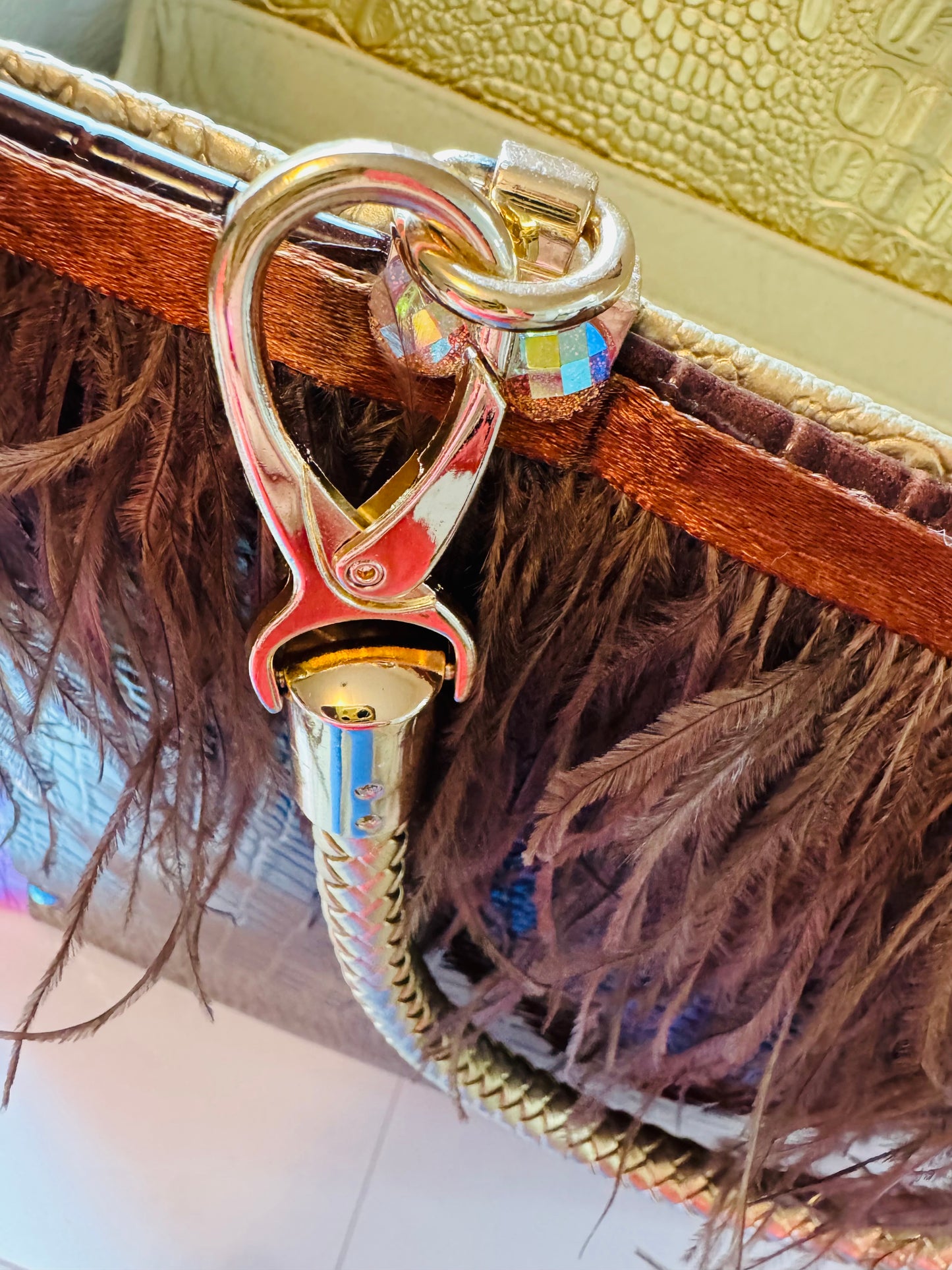 Chocolate Ostrich Tote