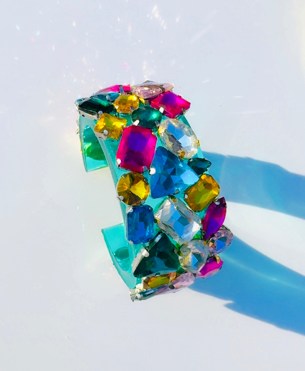 Kaleidoscope Cuff with Chain