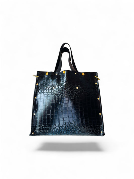 Black Dahlia Croc Tote