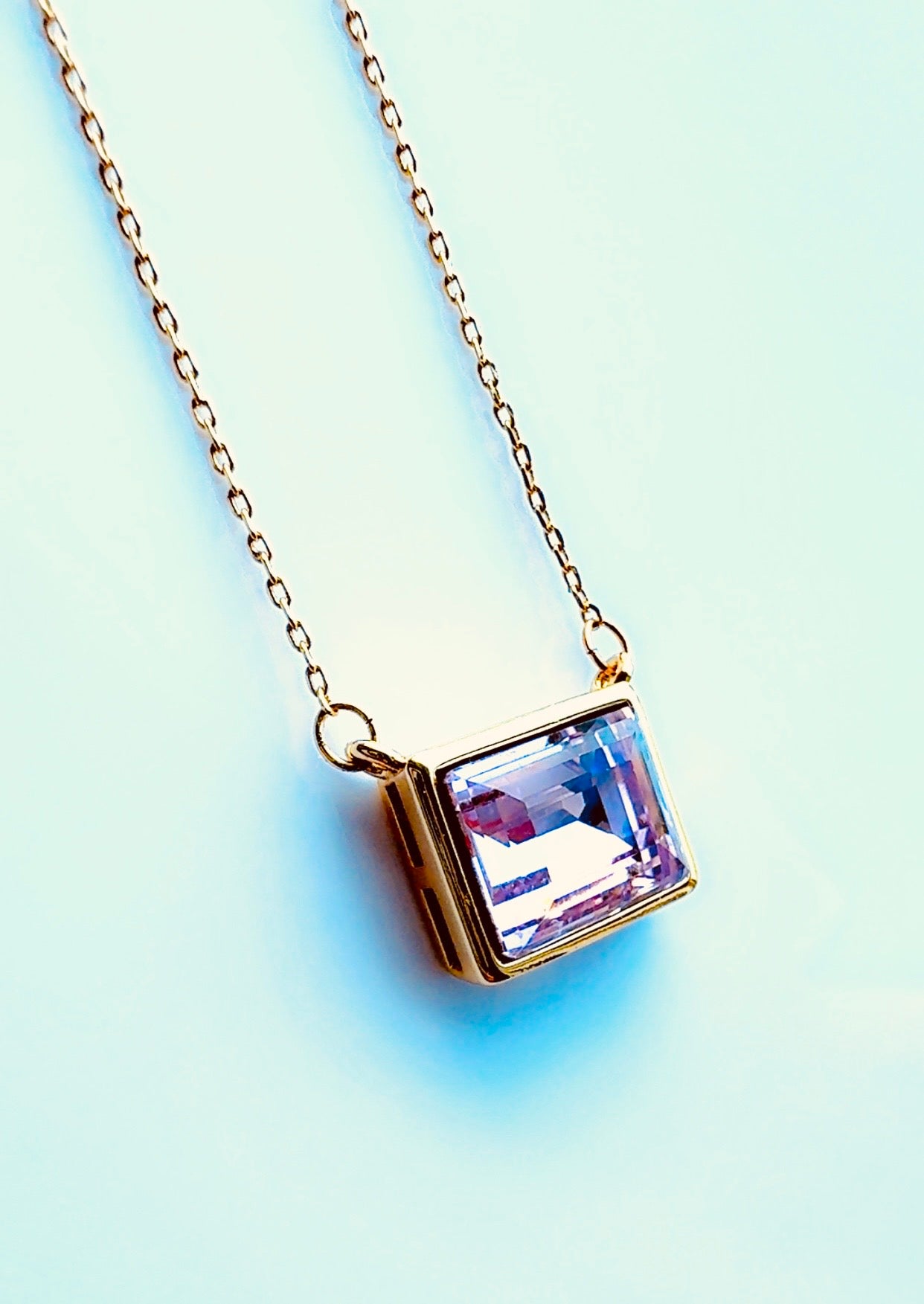 Pink Square Pendant