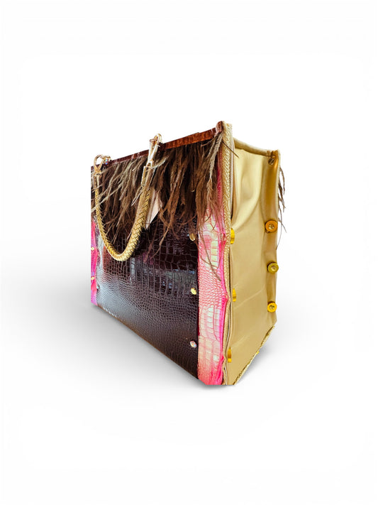 SOLD OUT Chocolate Ostrich Tote
