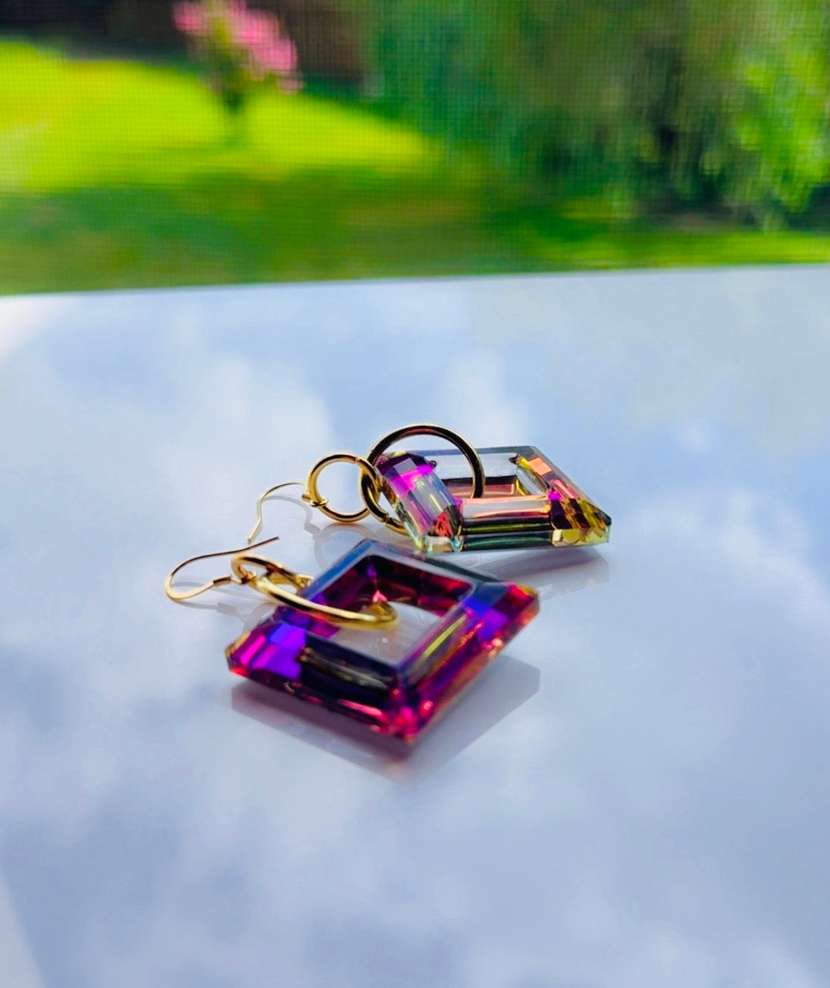 Cubist Glass Ear Candy
