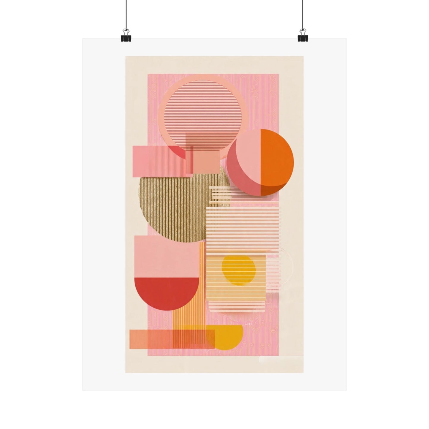 Abstract Geo Portrait — Modern Art Print (Matte Vertical)