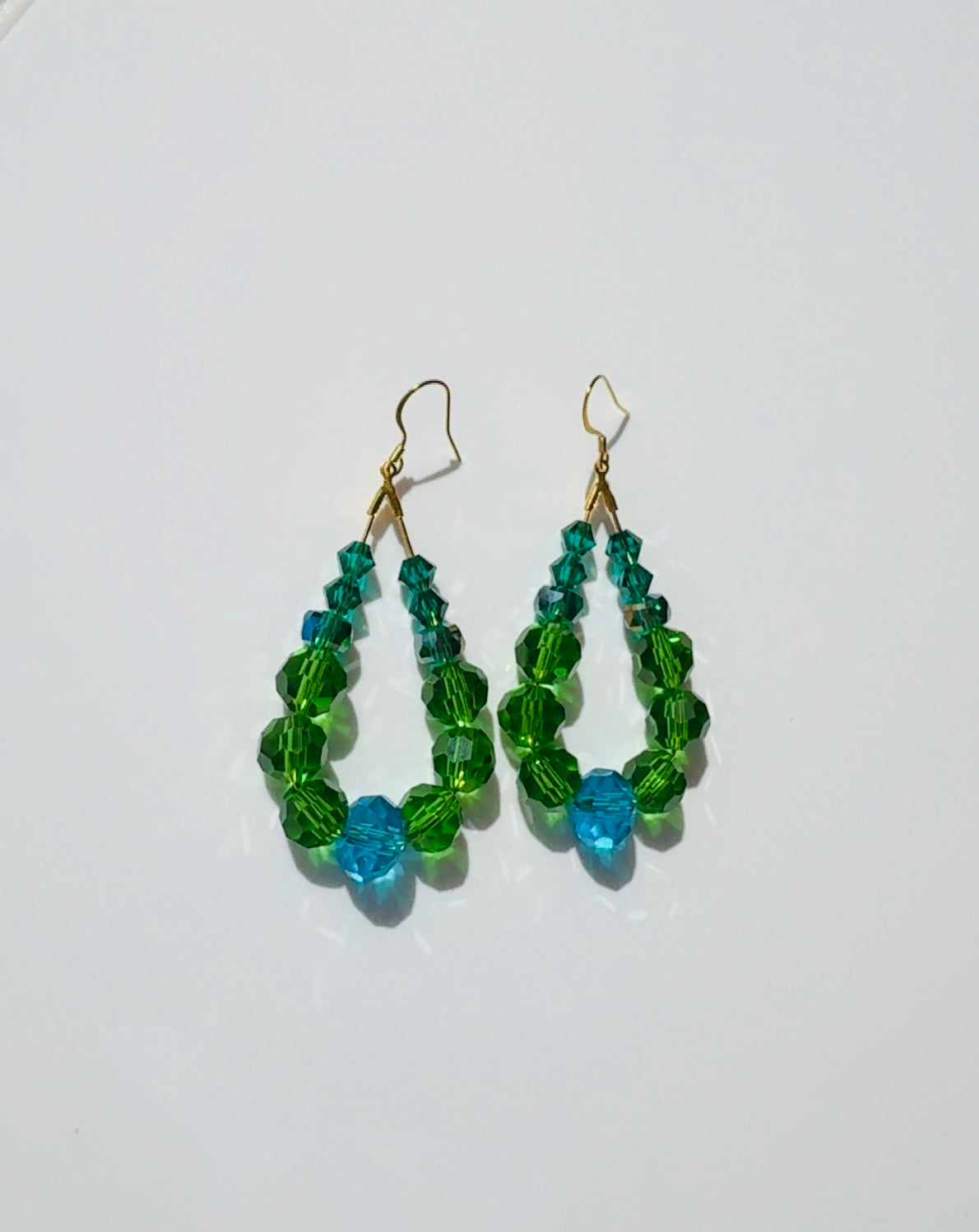 Ocean Blue Crystal Loops