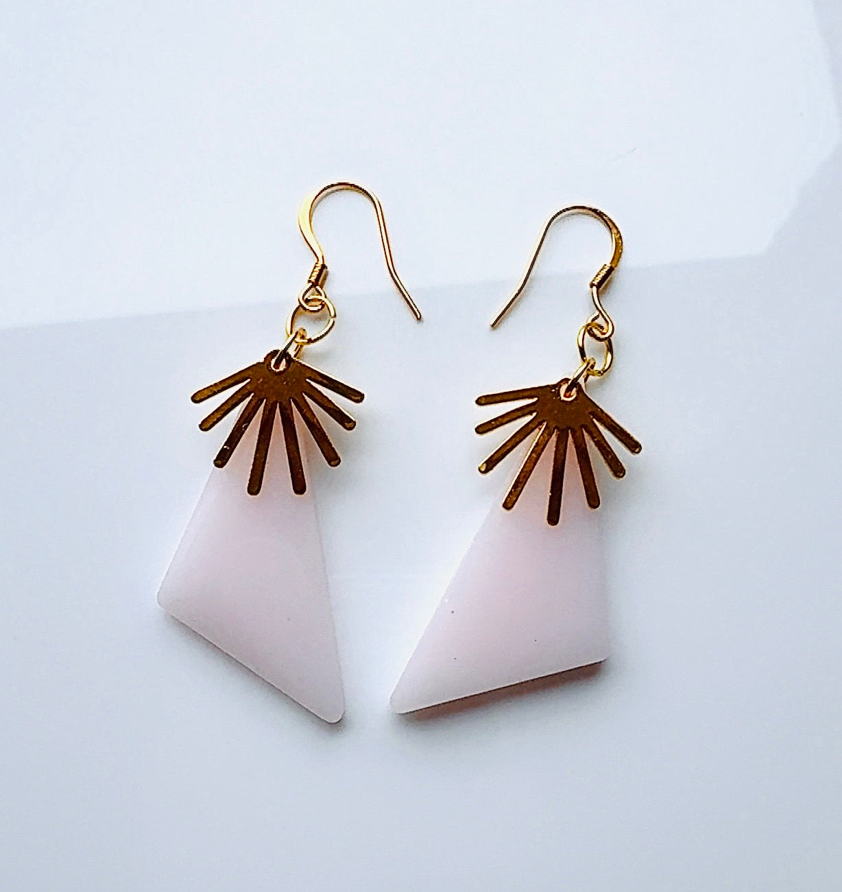Blush Pink Sunburst Earrings