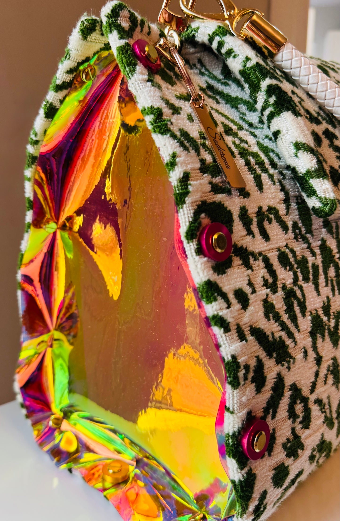 Wicked Green Cheetah Bag