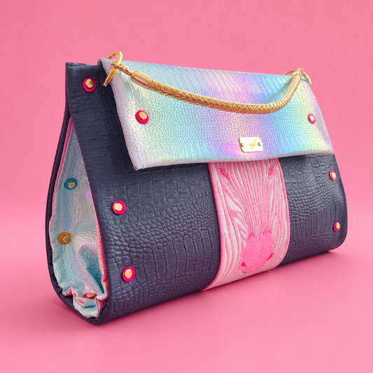 AS Signature Zebra Handbag Blue