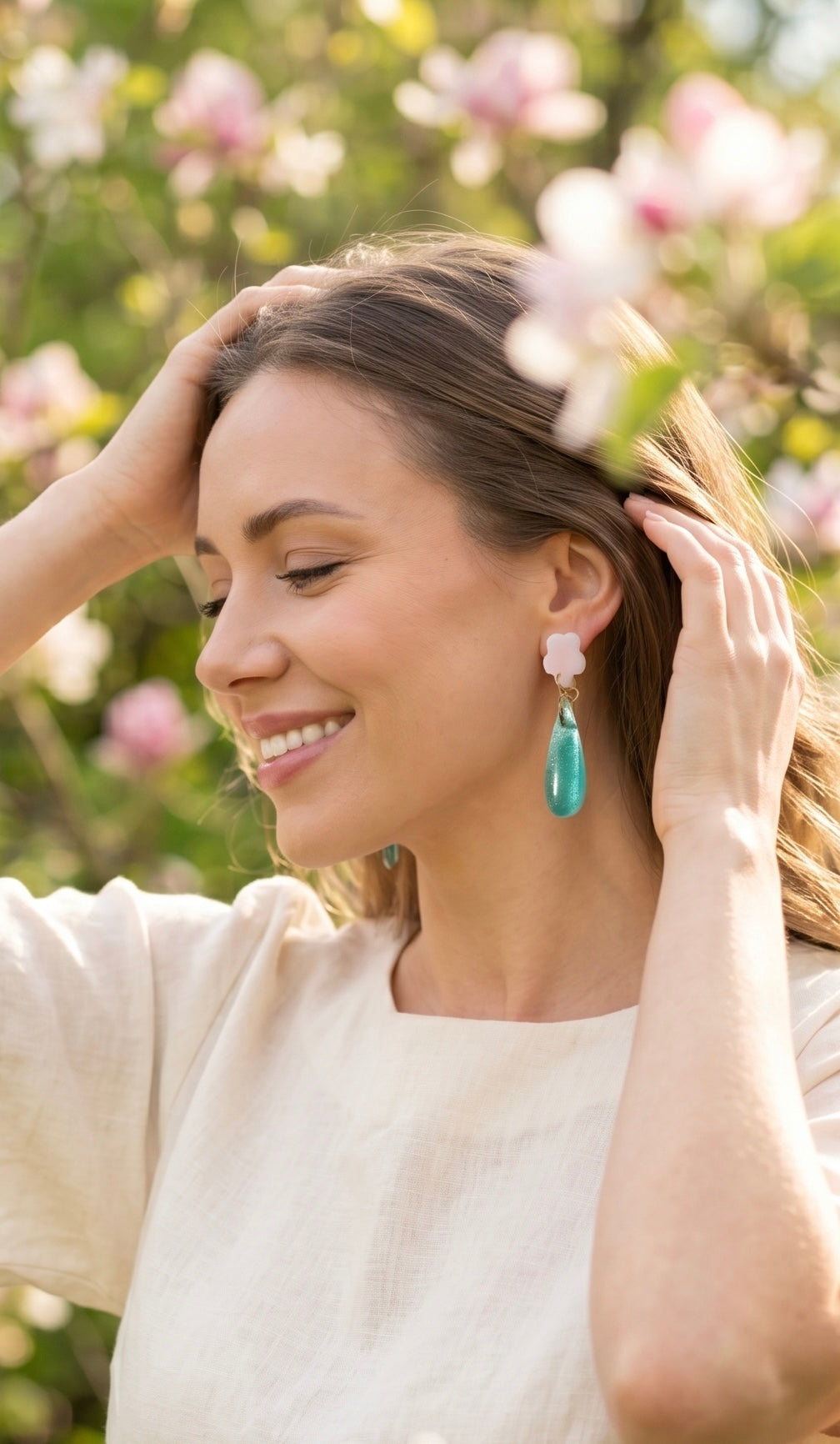 Mint Chandelier Ear Candy