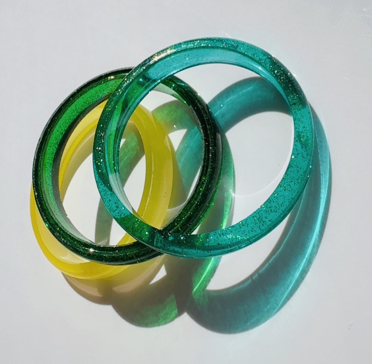 Jewel Tone Sparkle Bangles