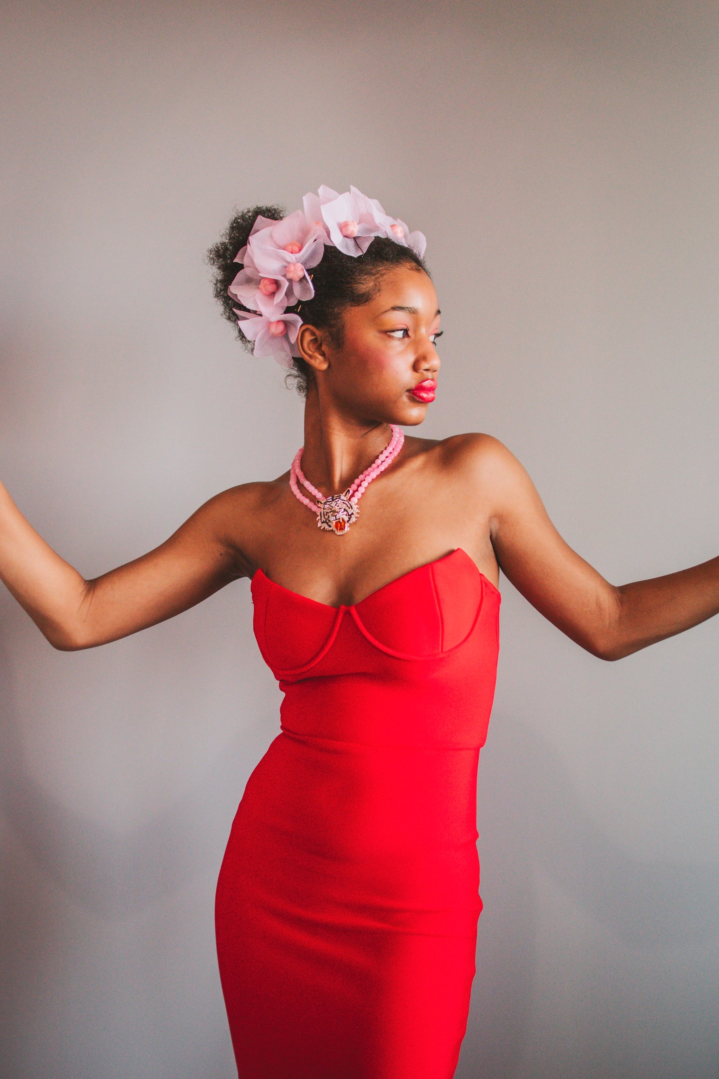 Red Maxi Sweetheart Dress