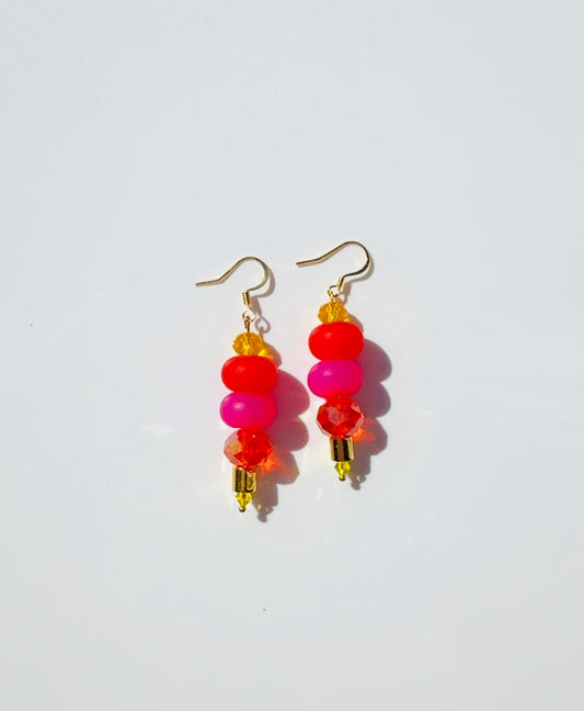 Sunset Crystal Stack Earrings