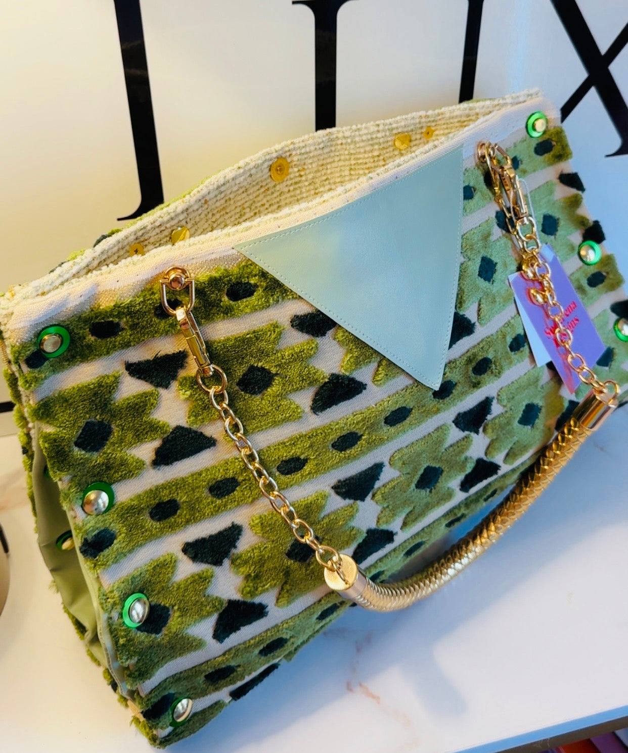 Turkish Green Velvet Clutch