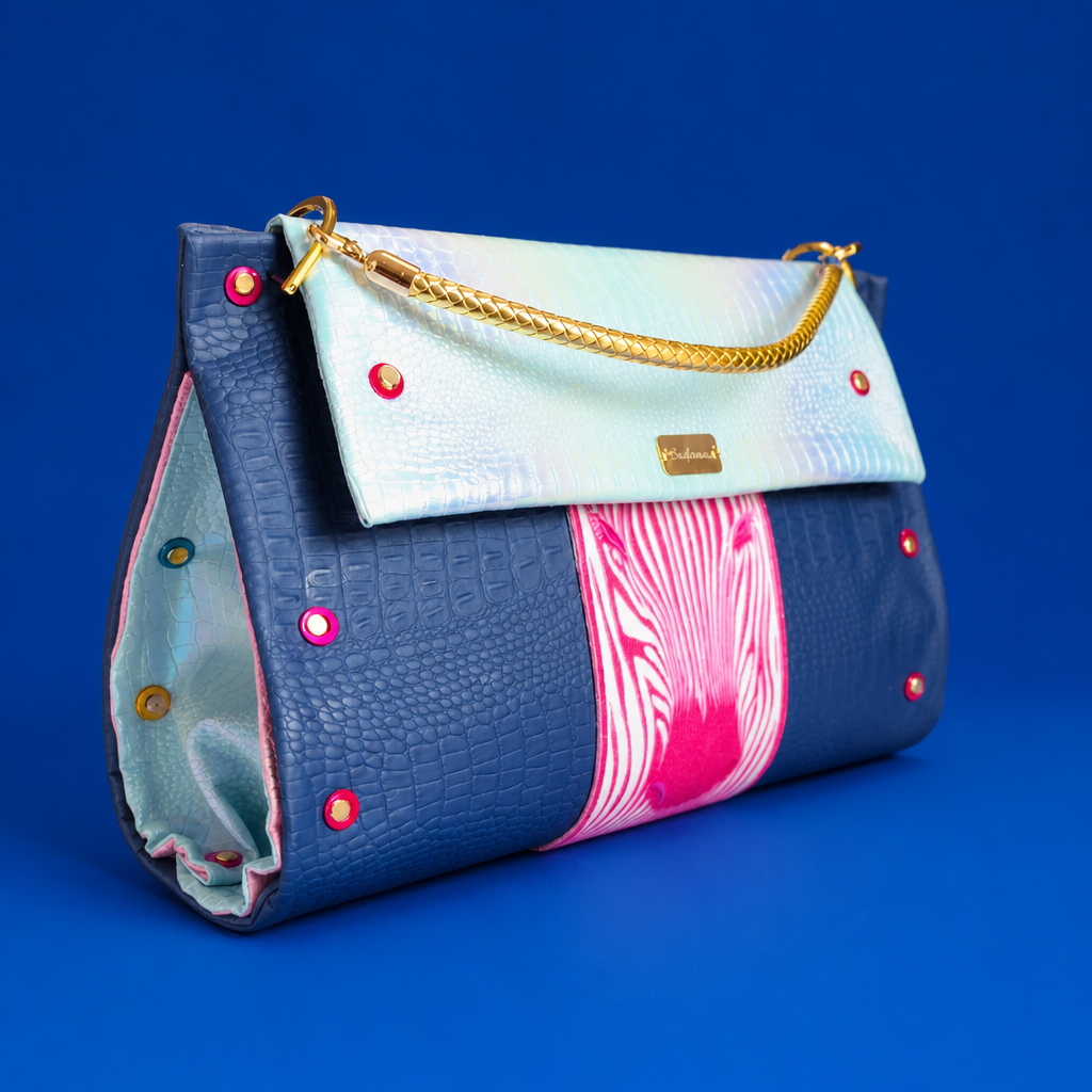 AS Signature Zebra Handbag Blue