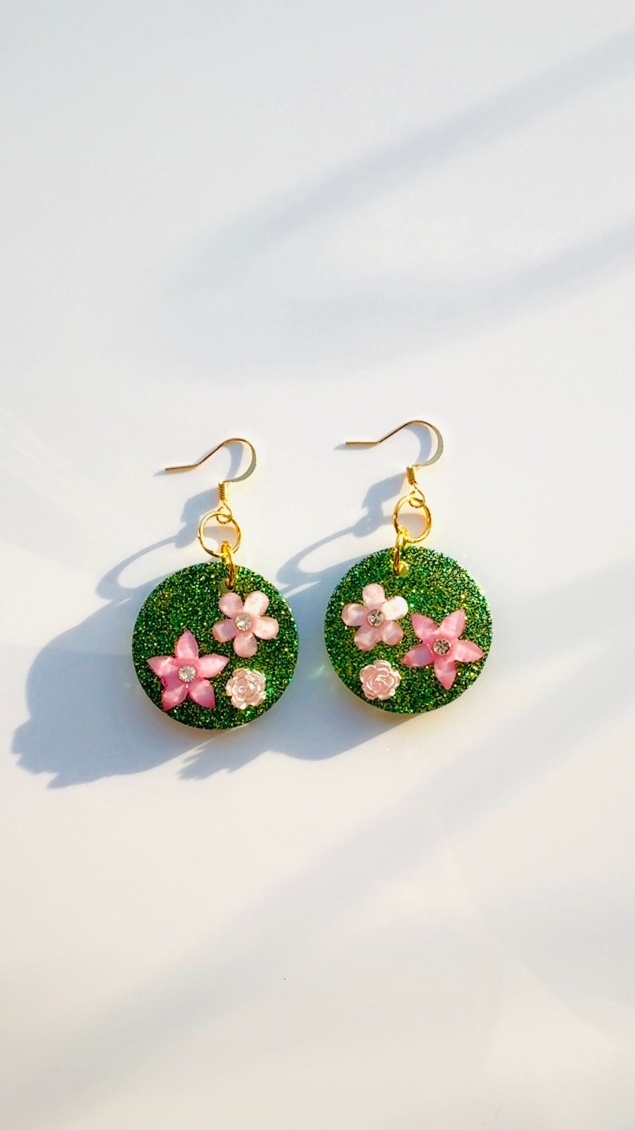 Floral Basket Earrings