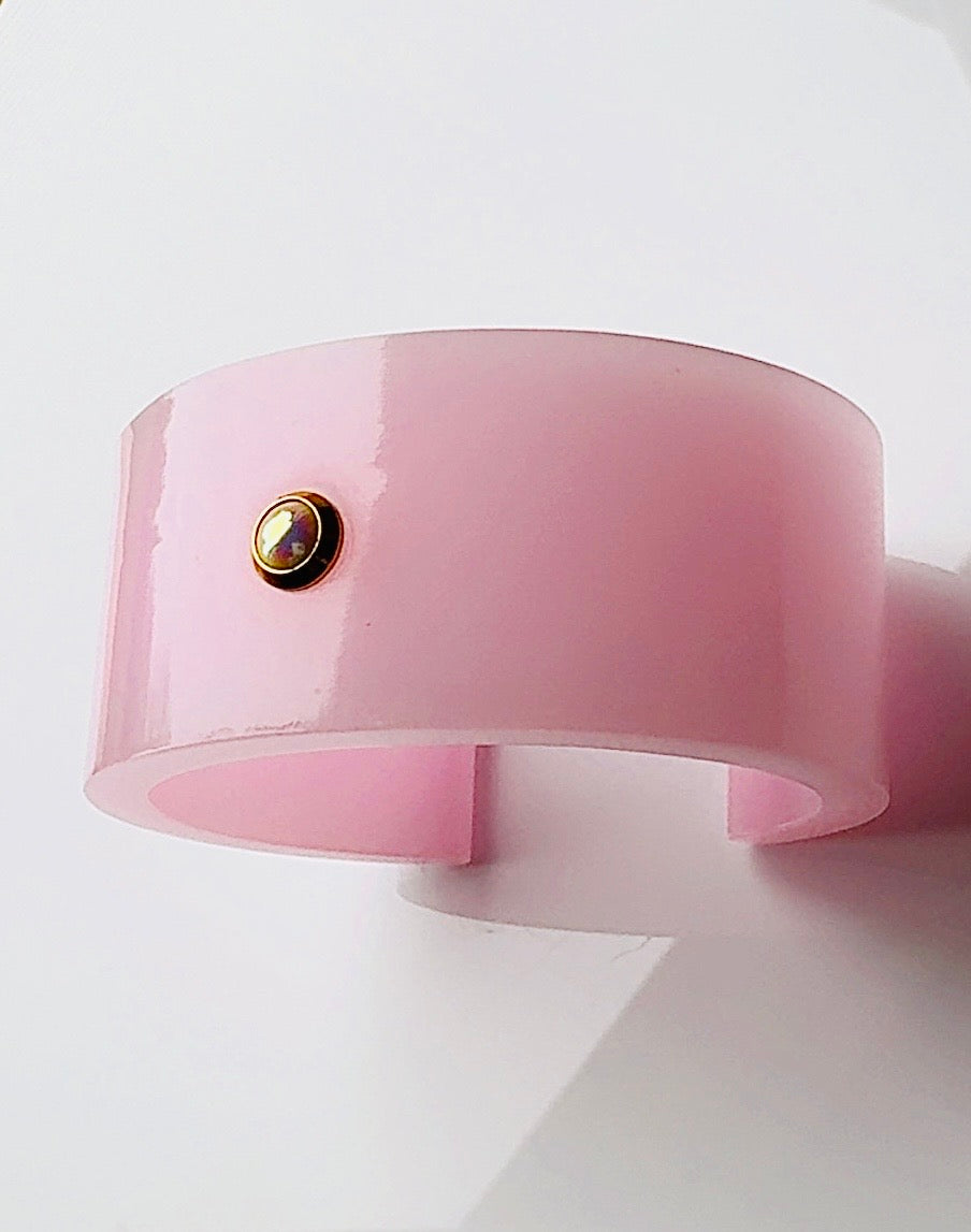Bubble Gum Pink Cuff Bracelet