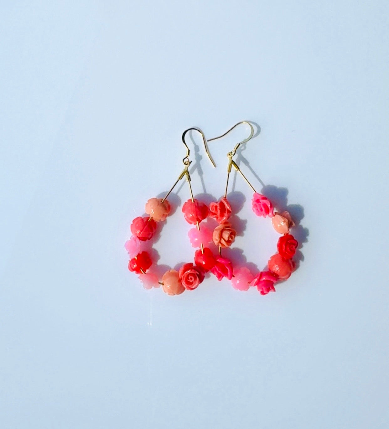 Pink Floral Bouquet Earrings
