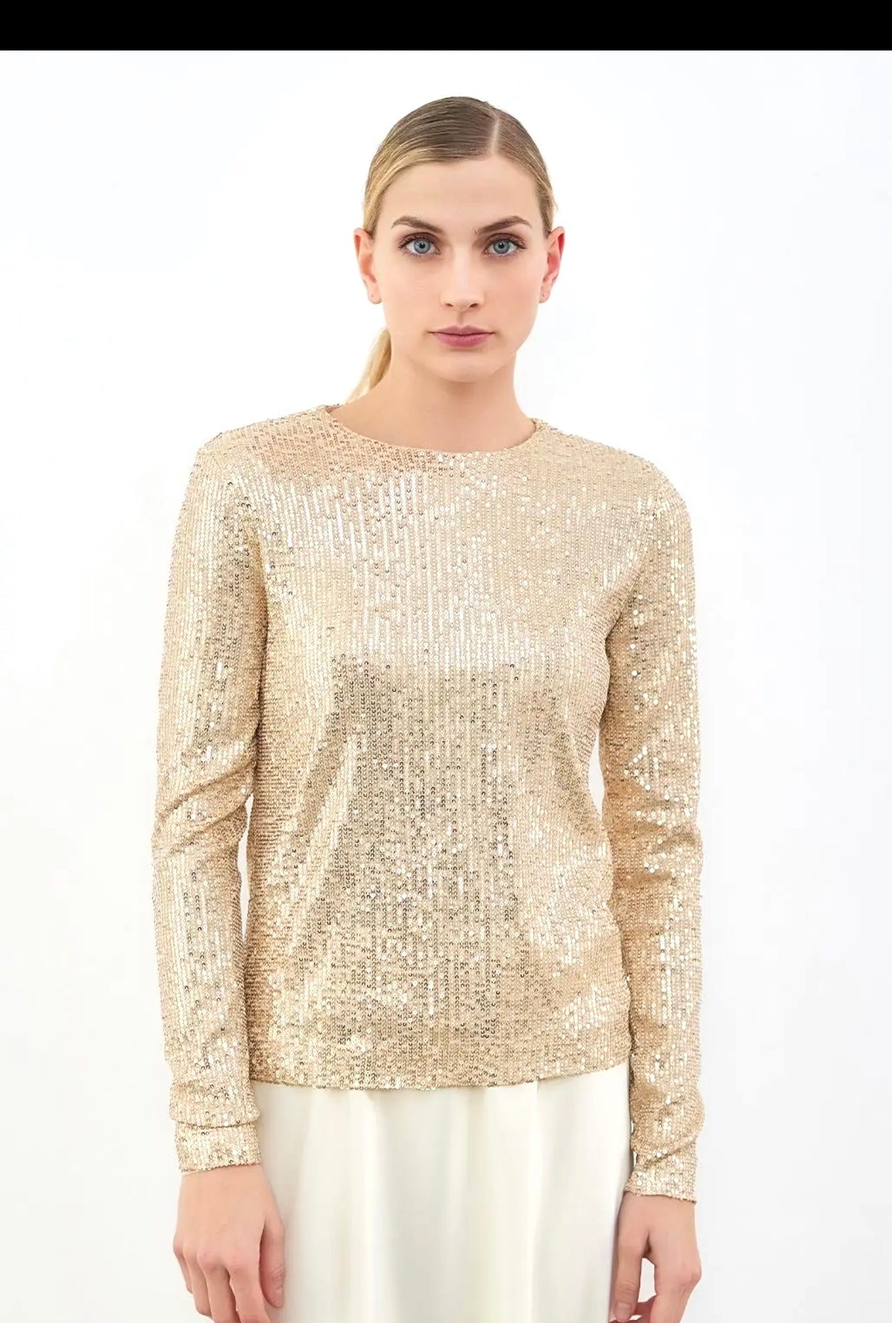 Gold Sequin Top