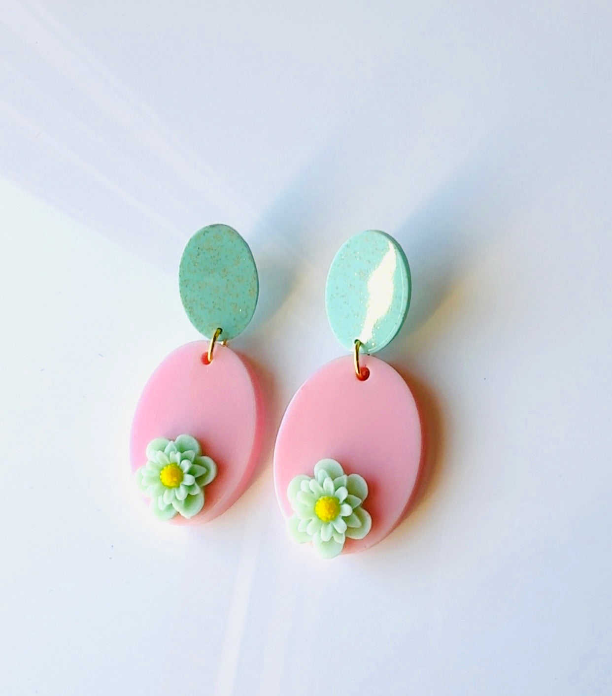 Pastel Floral Basket Earrings