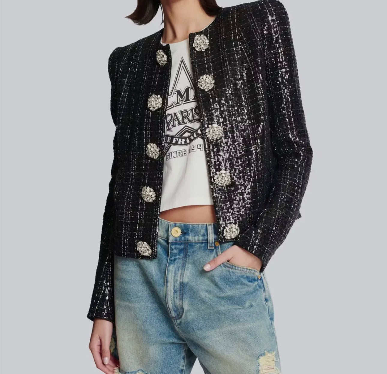 CoCo Black Sequin Jacket