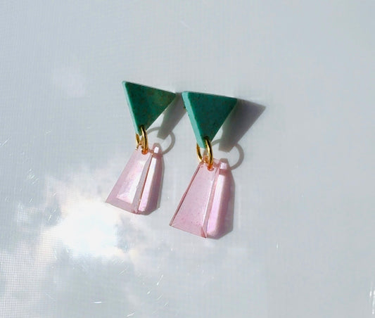 Turquoise and Pink Dangles