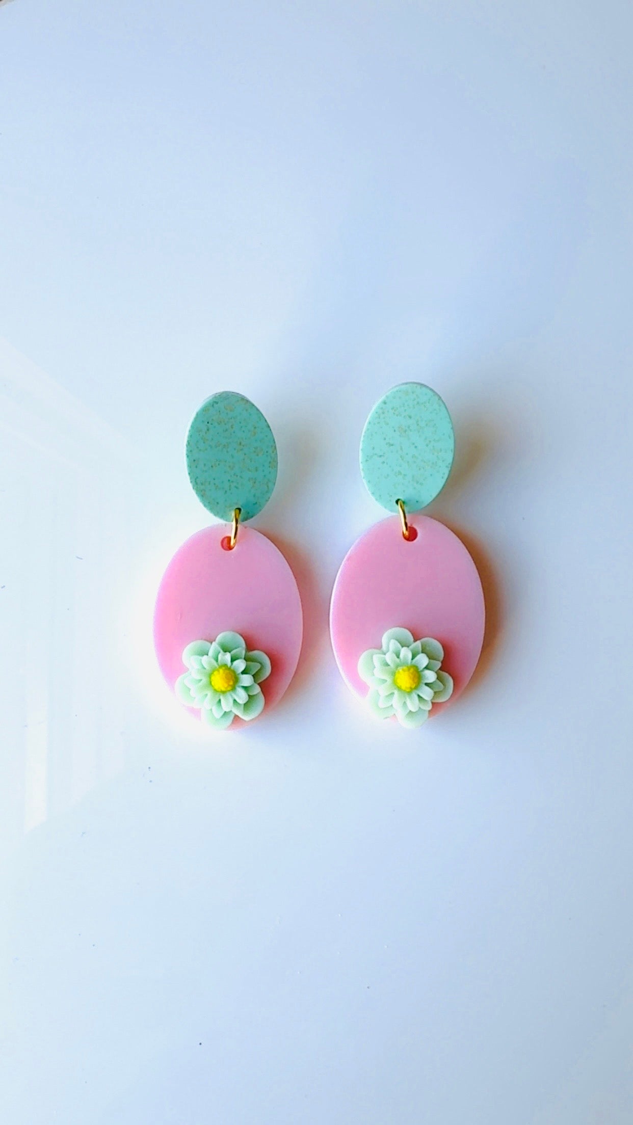 Pastel Floral Basket Earrings