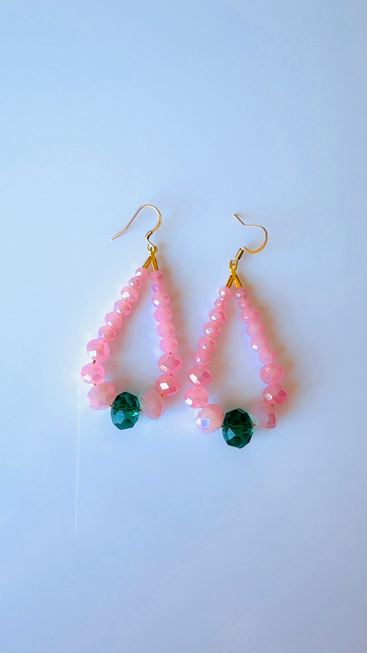 Pink and Green Crystal Loops