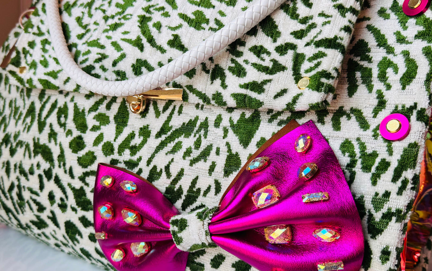 Wicked Green Cheetah Bag