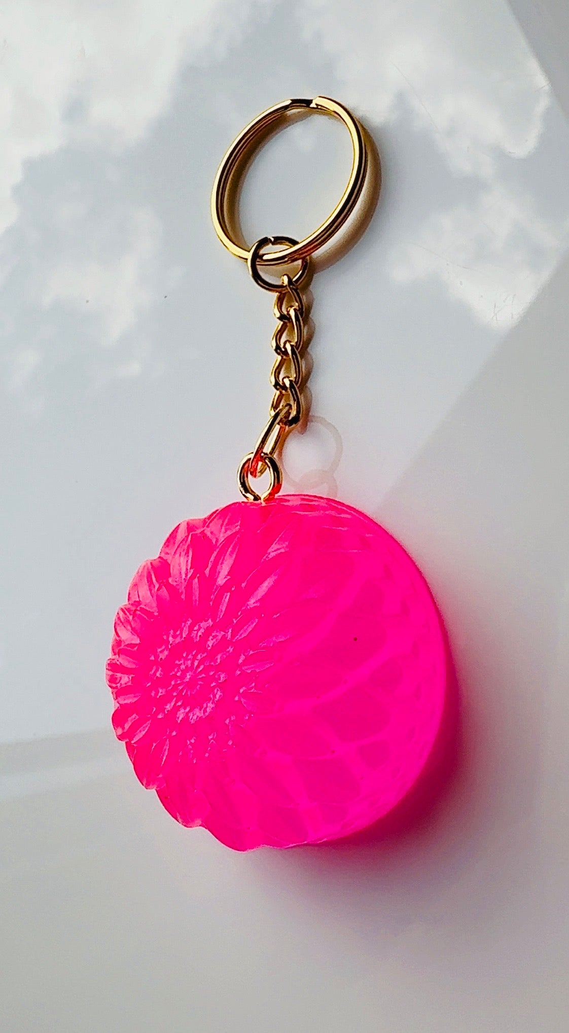 Floral Resin Keychain