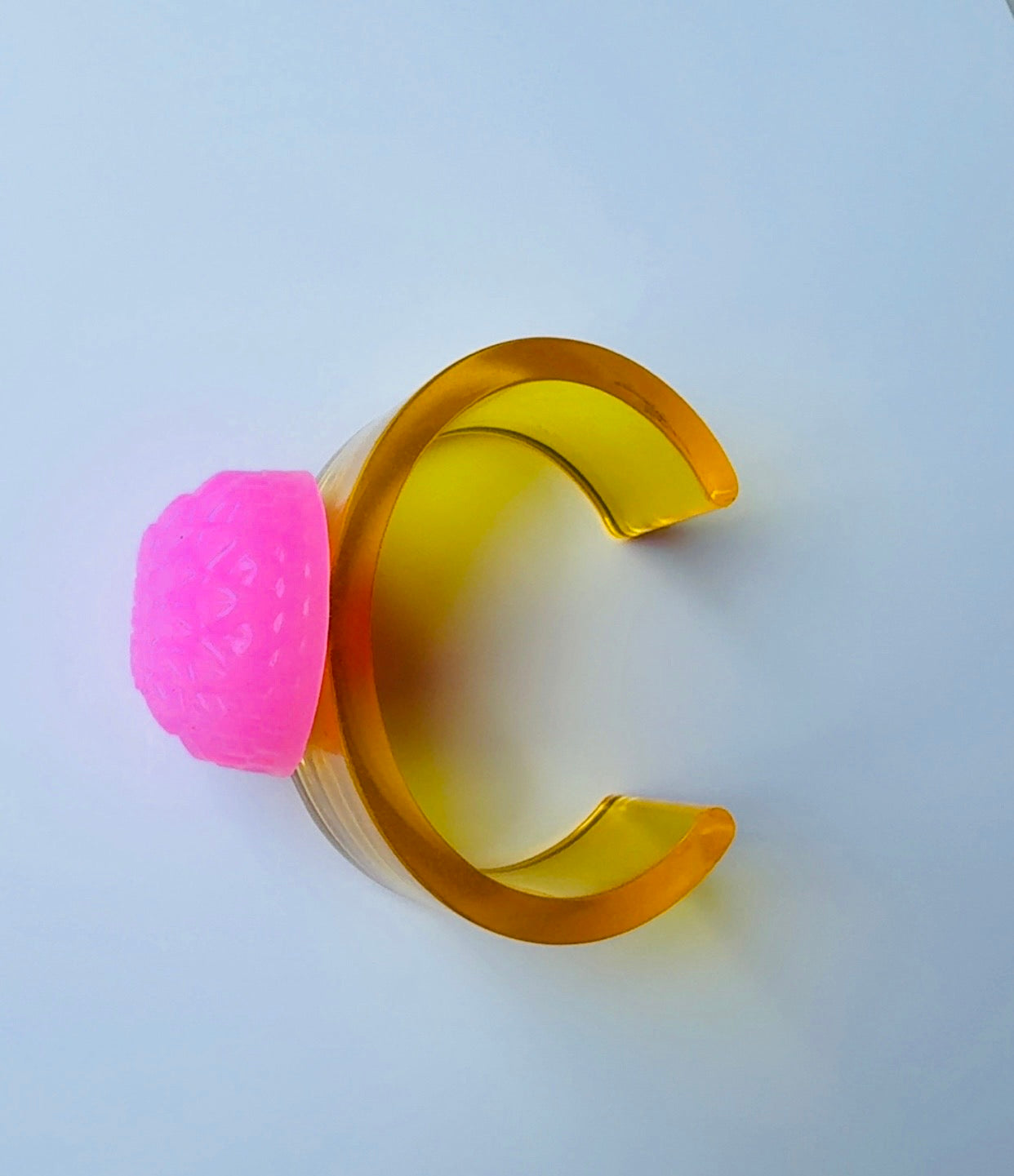 Golden Bubble Gum Dahlia Cuff