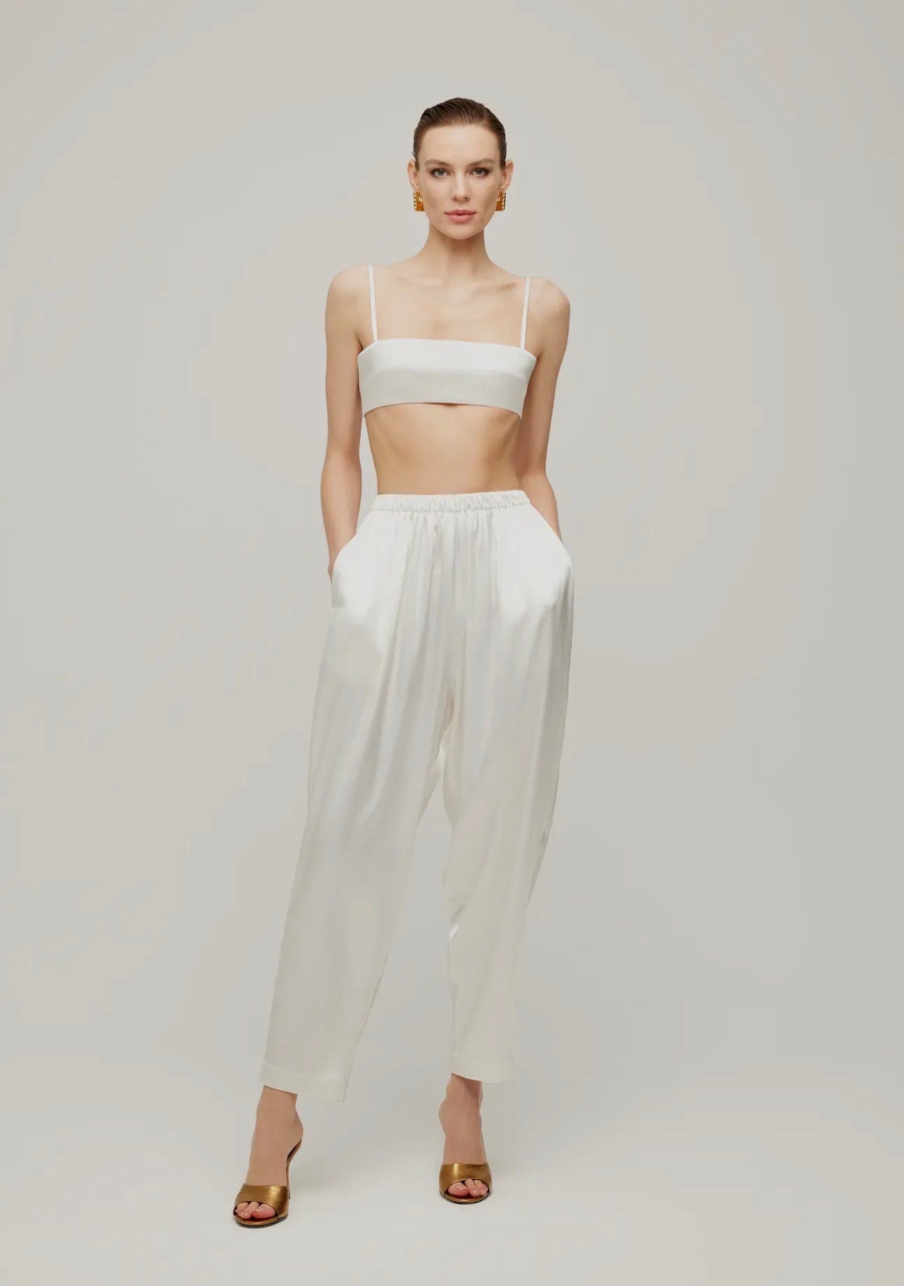 White Barcelona Pants and Top/Set