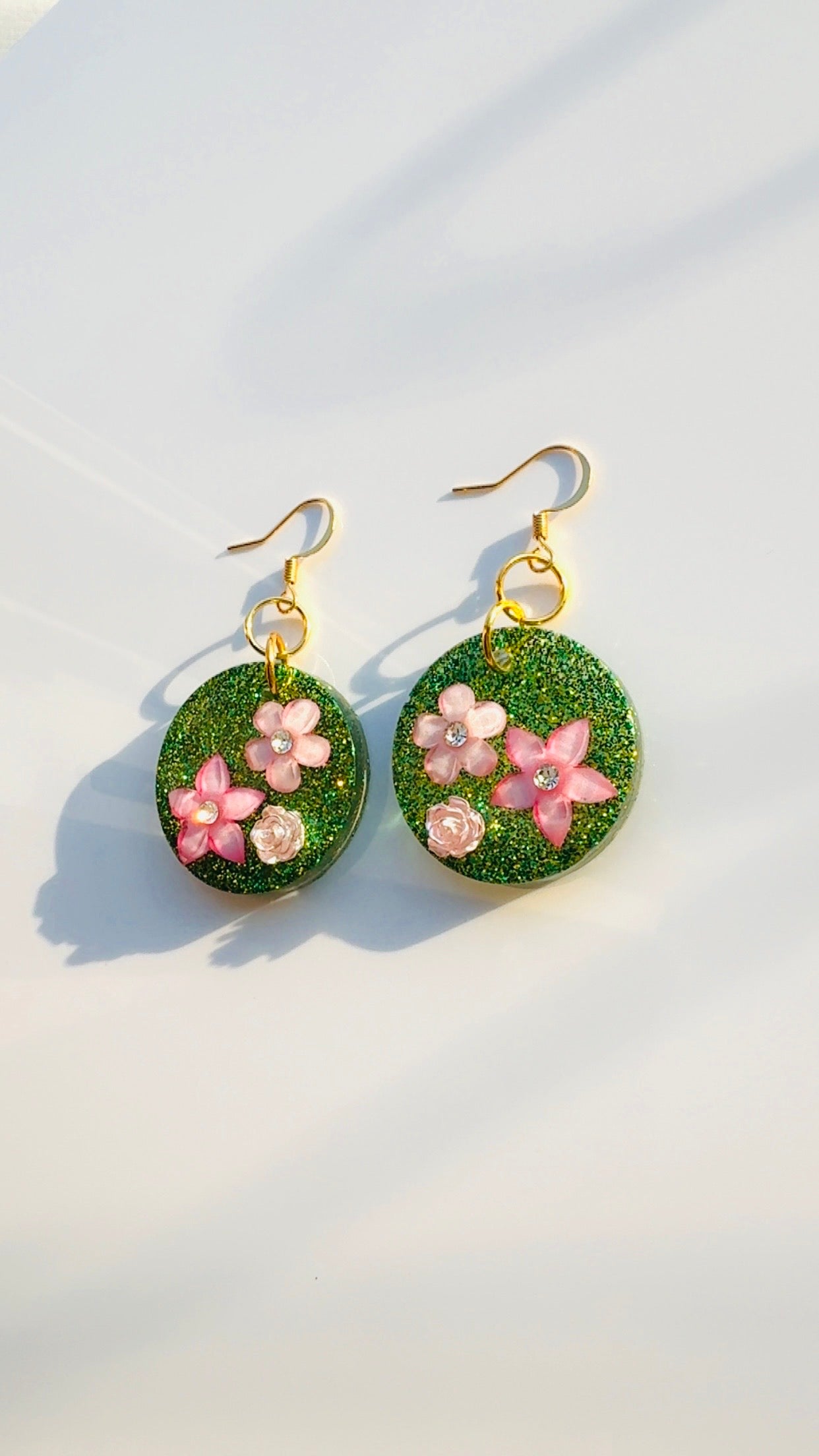 Floral Basket Earrings