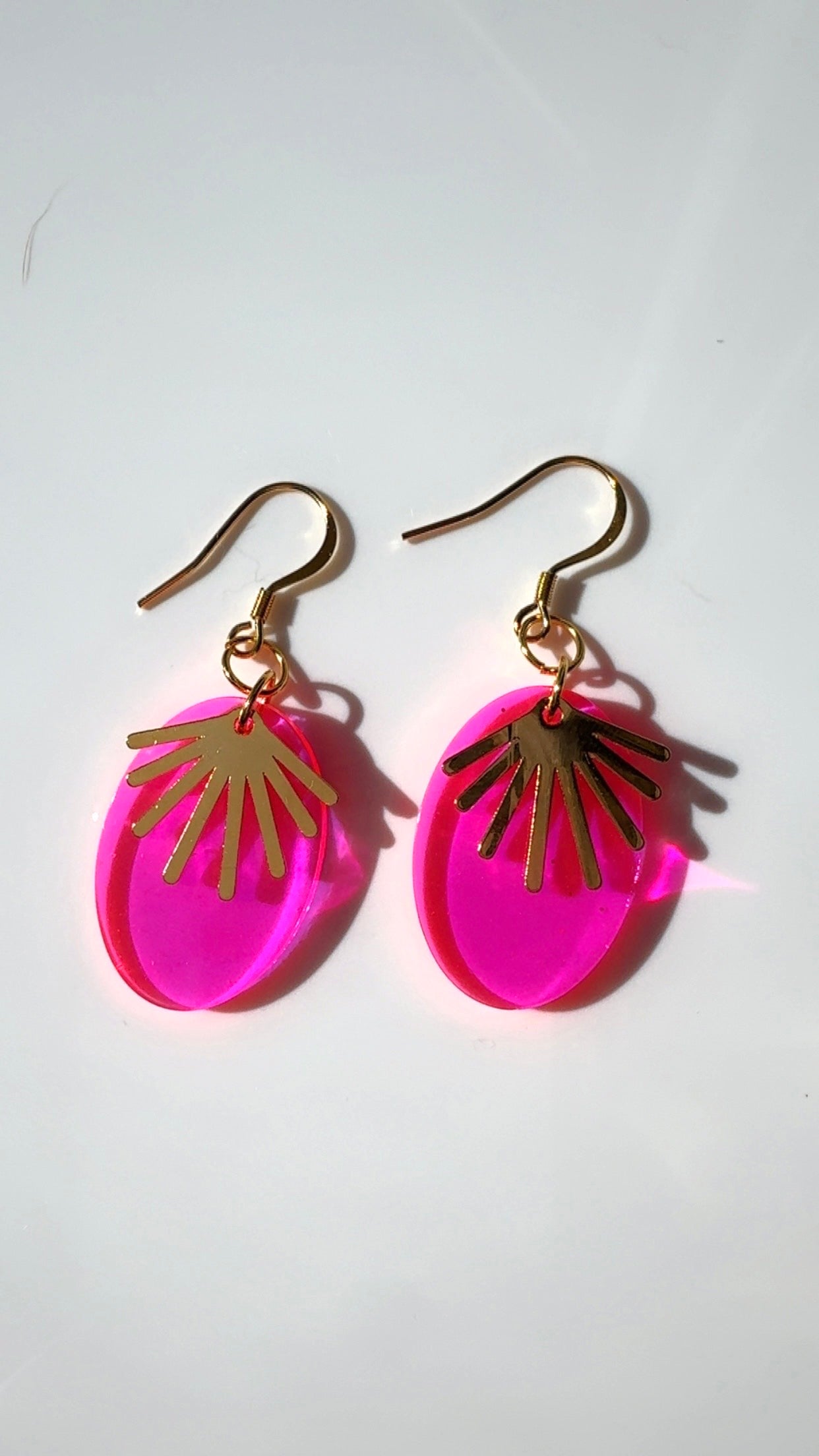 Hot Pink Starburst Earrings