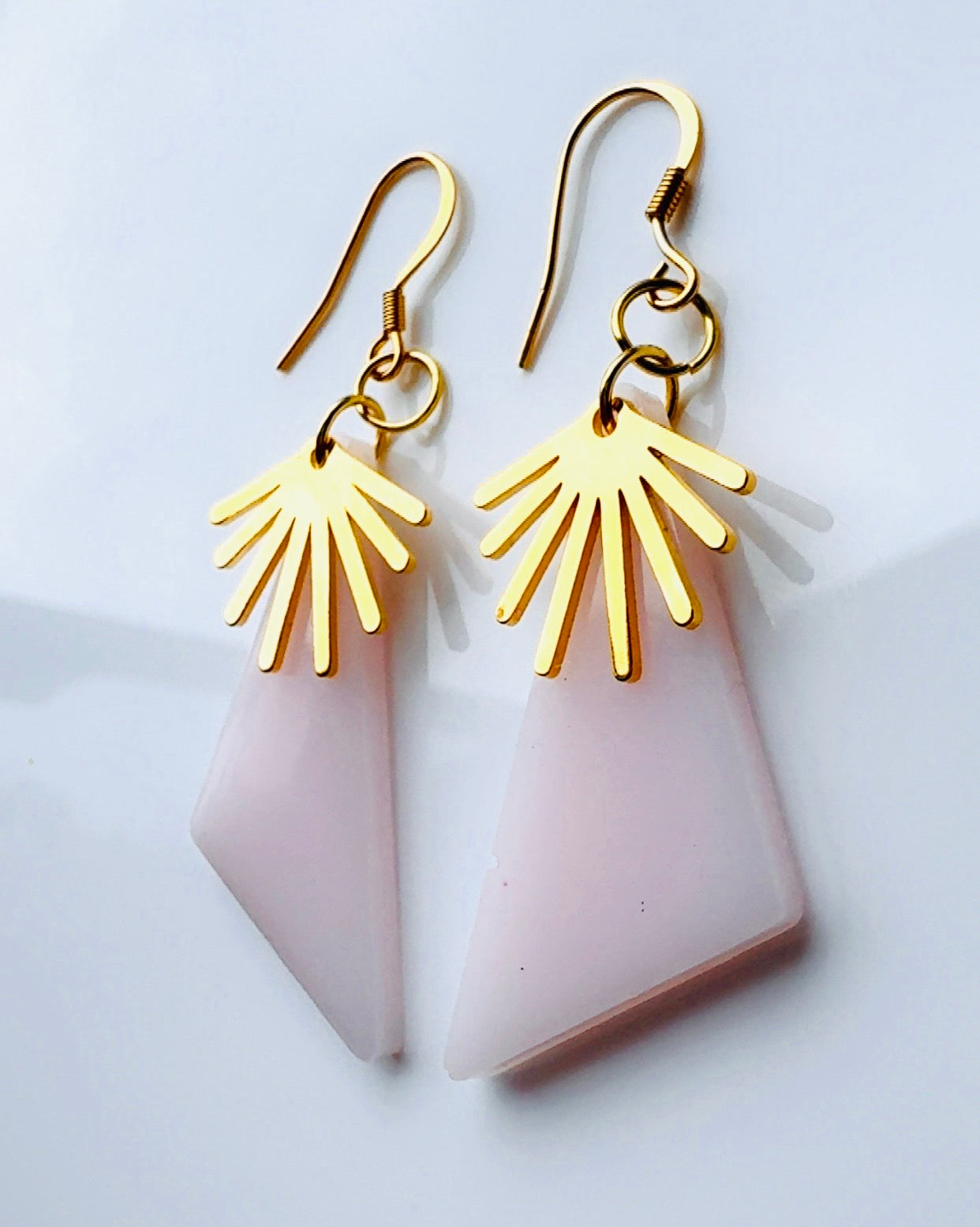 Blush Pink Sunburst Earrings