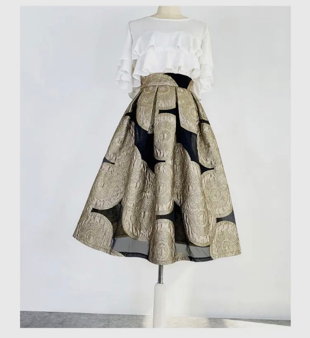 Embroidered Tutu Full Skirt