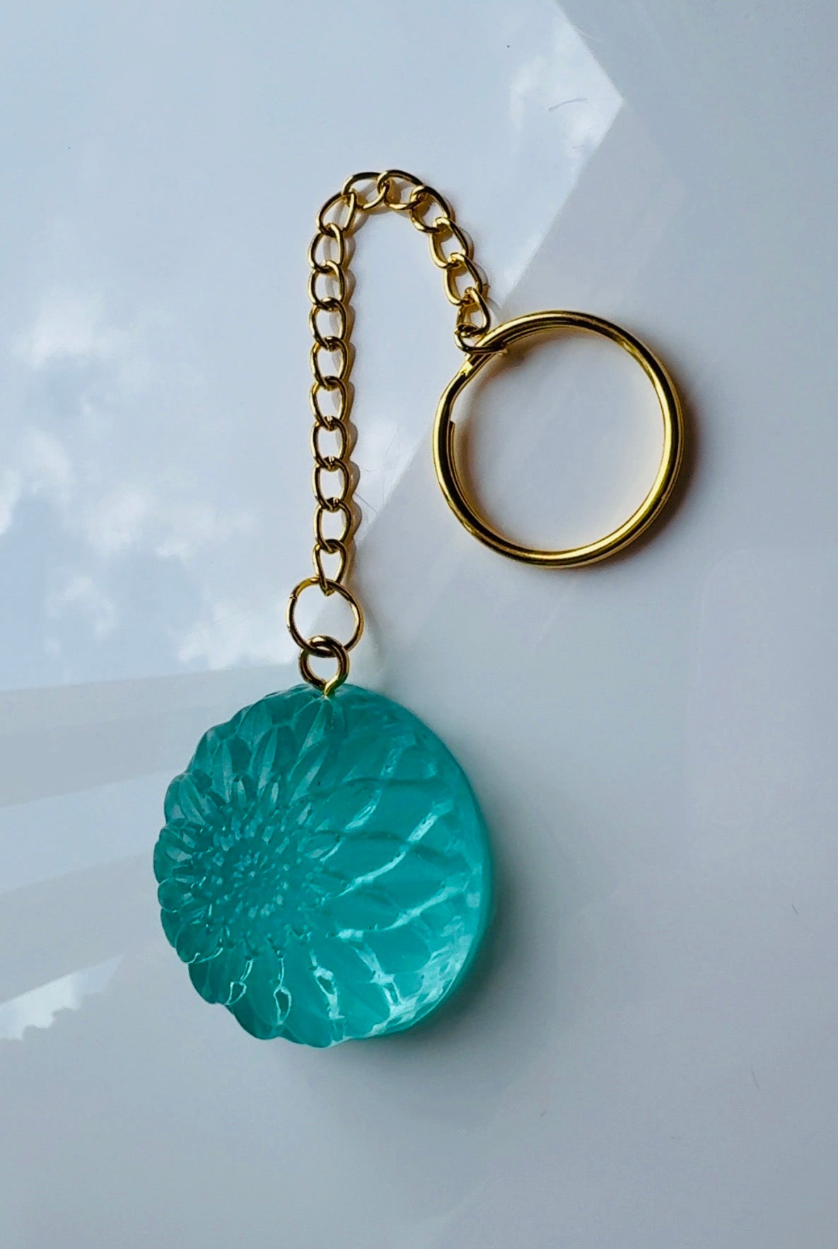 Floral Resin Keychain