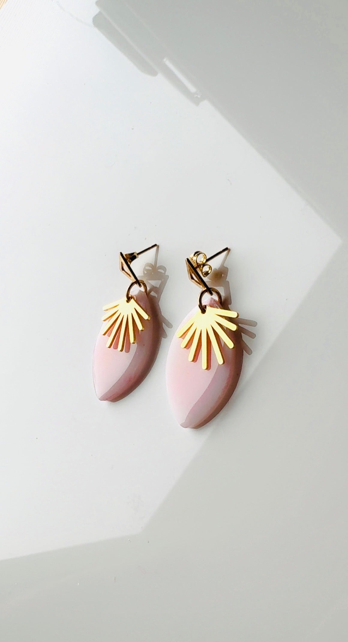Blush Sunburst Ear Candy