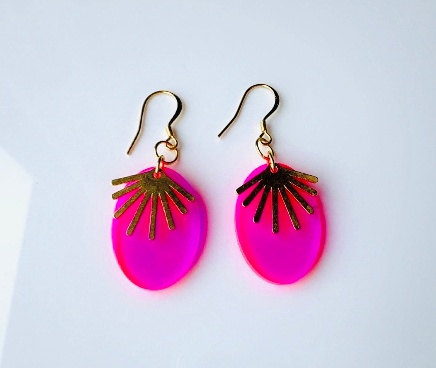 Hot Pink Starburst Earrings