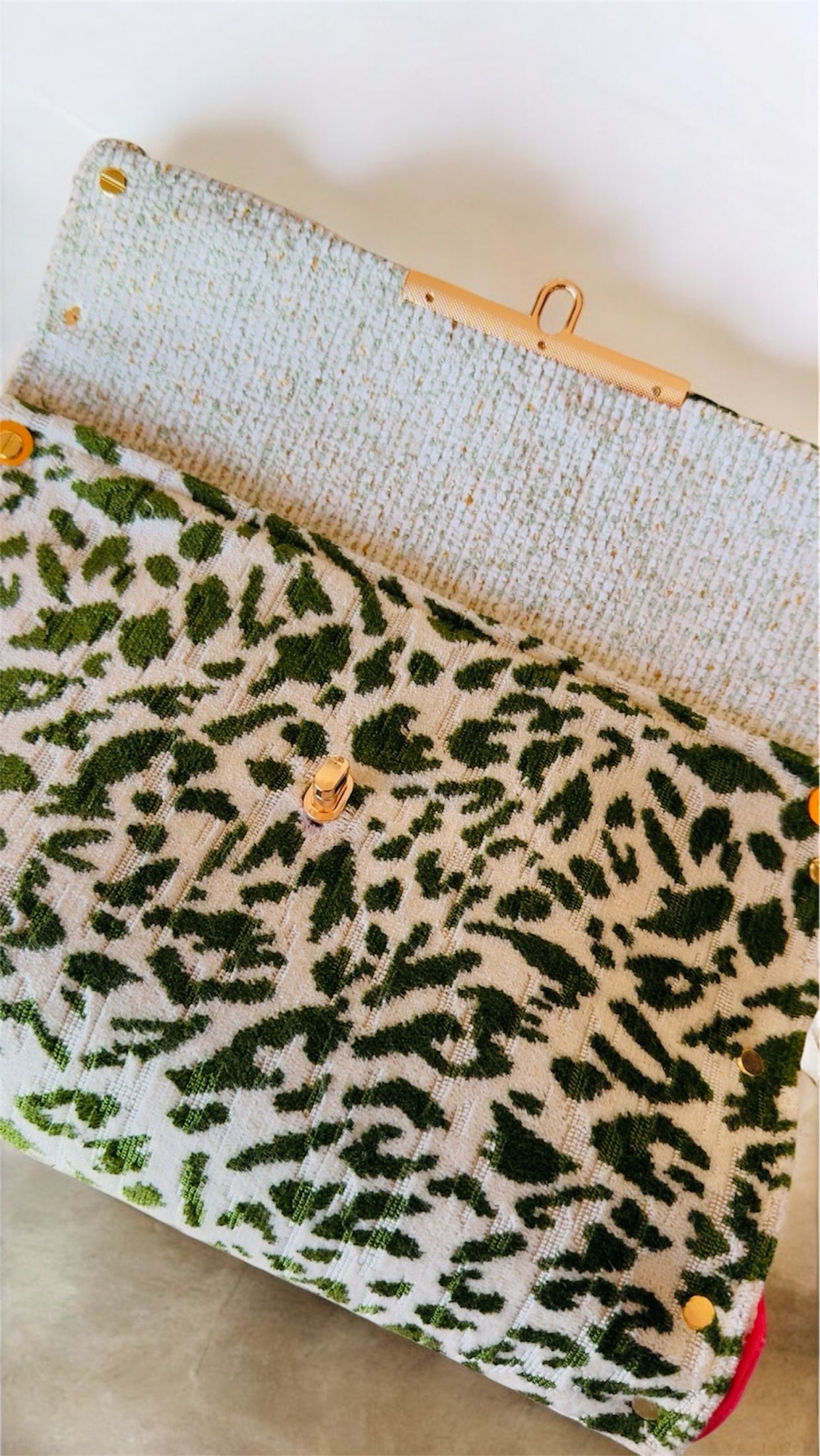 Wicked Green and Pink Clutch