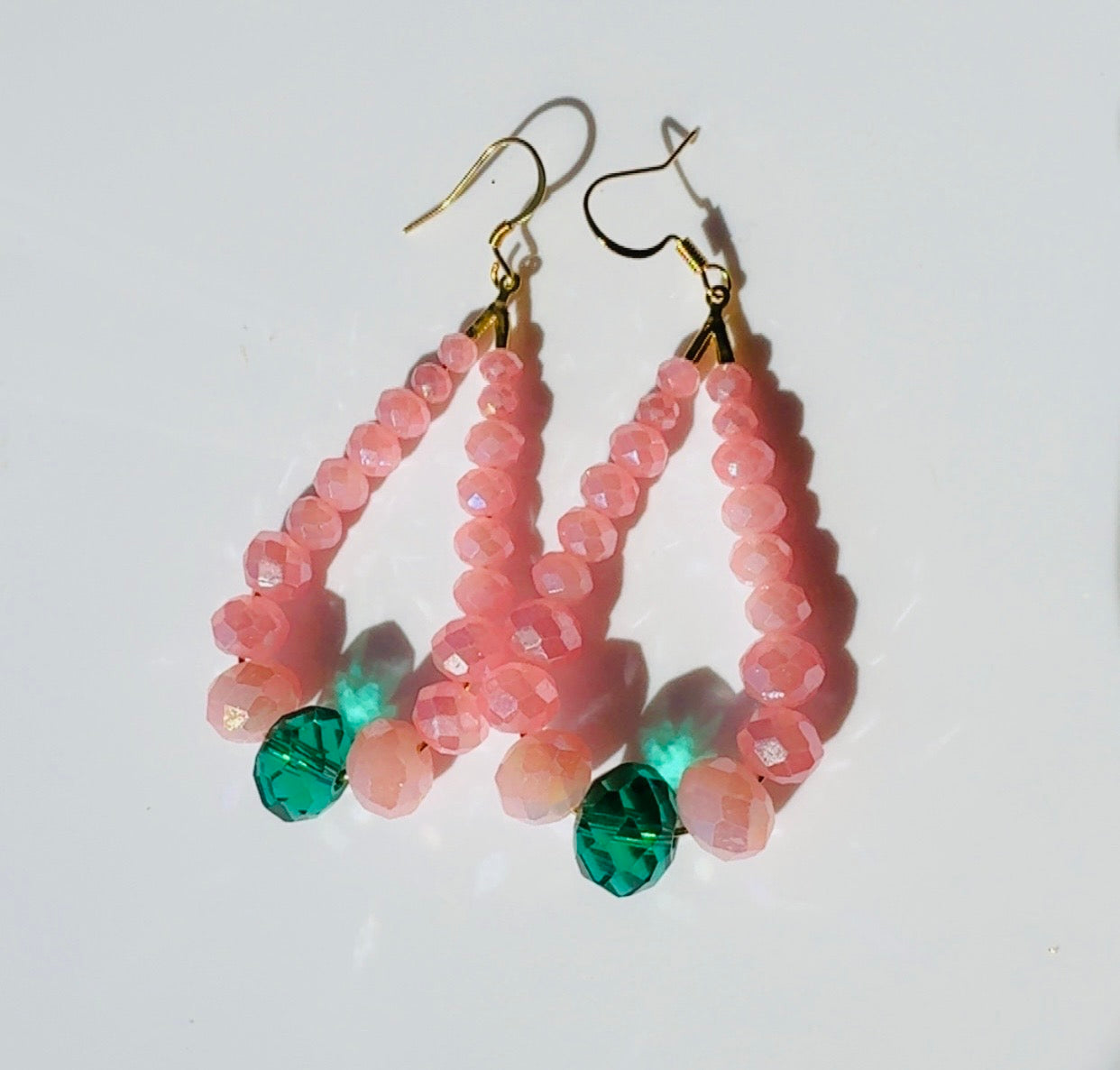 Pink and Green Crystal Loops
