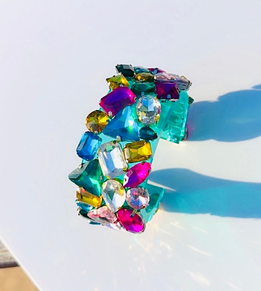 Kaleidoscope Cuff with Chain