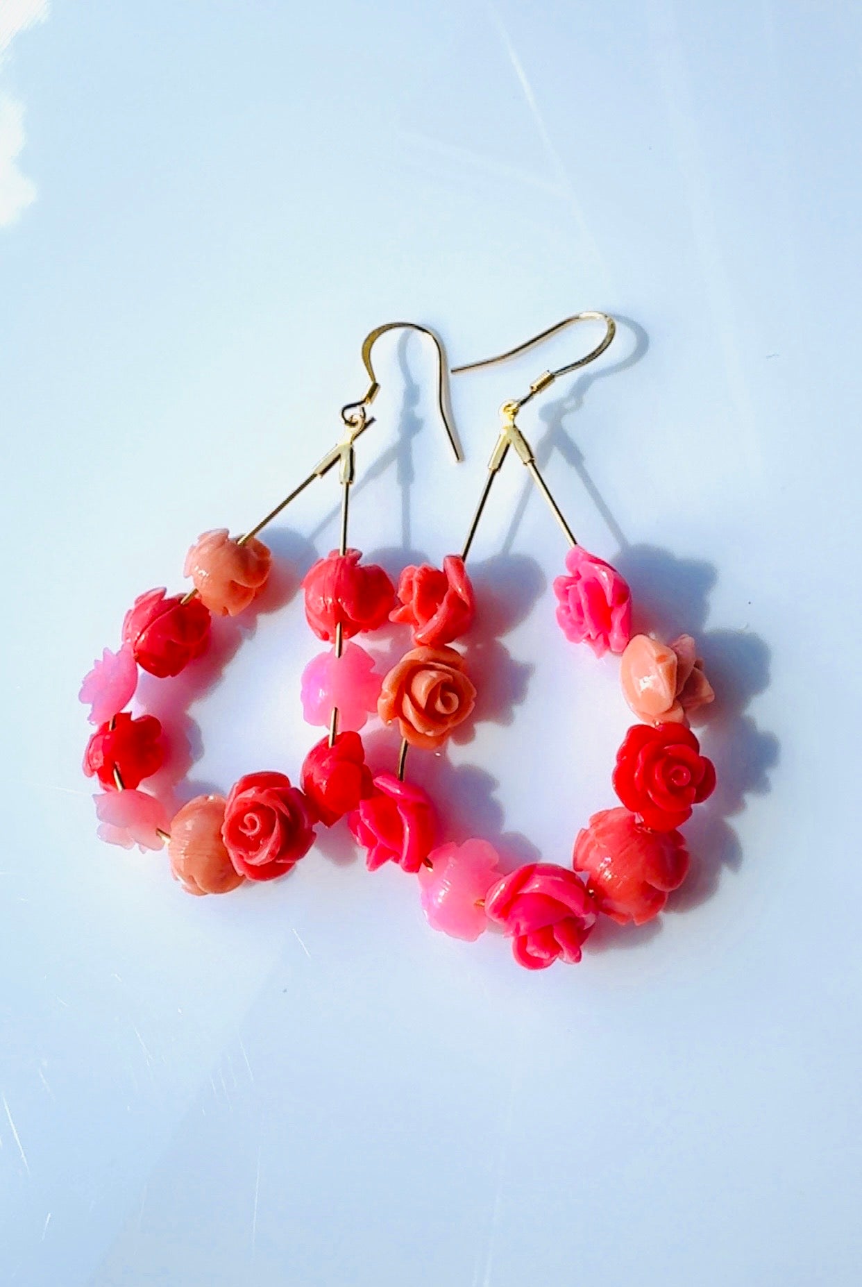 Pink Floral Bouquet Earrings