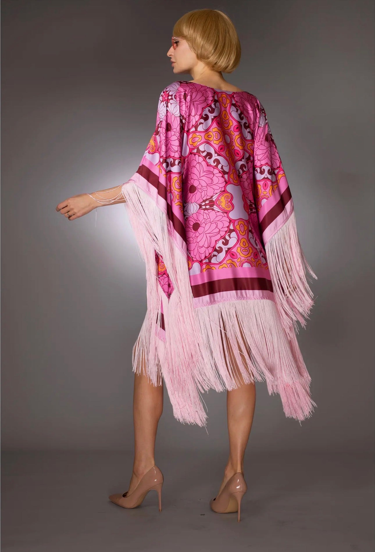 Pink Fringe Kaftan